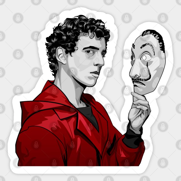 Money Heist Rio Sticker by Paul Draw